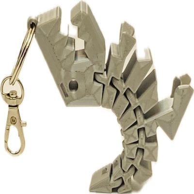 Dino Delight Keychains Flexible, Fun, and Colorful Dinosaur Keychains for Kids & Adults | Perfect Gift for Dino Lovers Assorted Colors (Space Gray)