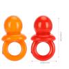 100Pcs Acrylic Pacifier for Games Bulk Tiny Pacifiers for Pacifier Hunt Party Shower Favors and Birthday Decorations Transparent Blue view 3