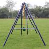 4 Seat Metal Swing Set with Glider, Kids Swing, Outdoor Swing, Kids Outdoor Toys, Playground Equipment, Suitable for Children 3-8 Years Old view 2