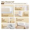 Bed Rail for Toddlers, Thickened & Reinforced Bed Rails for Queen ith Double Child Lock, Upgraded Toddler Bed Rails with Height Adjustable, Kids Baby Bed Rail Guard, White/Grey, 1Side 60" Lx28 H view 4