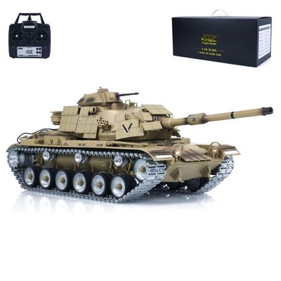wheelfun US in Stock, TD 1/16 RC Battle Tank Model Plastic for M60A1 ERA USA RC Infrared Battle Tanks Model 320Turret Rotation Light Sound Smoke Unit for Hobby(Pro Edition) BB Shooting Airsoft Shoot