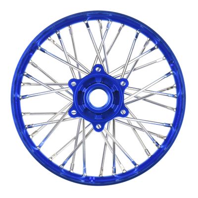 Pro-Line Racing 1/4 Pro-Spec Aluminum V2 Bead Rear Wheel Assembled Blue Promoto-MX PRO283700T1