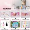 OSQI Princess Magnetic Dress Up Dolls Games, Magnetic Dress Up Play Set for Girls, Travel Road Trip Airplane Activity Toys with 3D Magnetic Game Scene, Magnetic Paper Dolls for Girls Ages 4-7 view 2