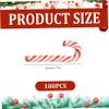 Kalastussaari 100 Pcs Candy Cane Ornaments, Red and White 1.77 in Mini Candy Cane Christmas Decorations, Fake DIY Craft Clay Miniature Christmas Ornaments for Dollhouse Home Decor Candy Canes view 3