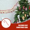 Kalastussaari 100 Pcs Candy Cane Ornaments, Red and White 1.77 in Mini Candy Cane Christmas Decorations, Fake DIY Craft Clay Miniature Christmas Ornaments for Dollhouse Home Decor Candy Canes view 4