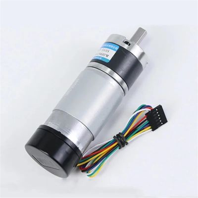 12V 24V 36mm DC Gear Motor Planetary Gear with Encoder High Torque Speed Adjustable CW CCW Electric Motor 36GP-555S(37RPM 6MM,12V only Motor)