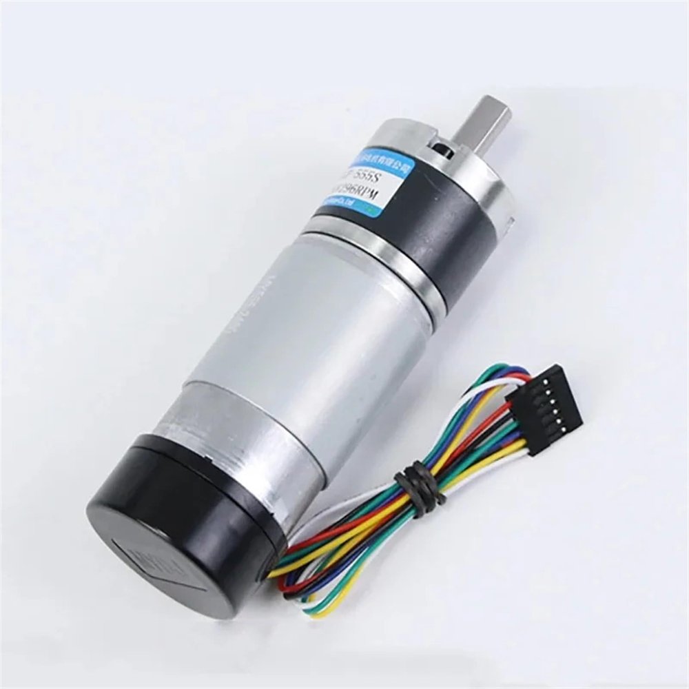 12V 24V 36mm DC Gear Motor Planetary Gear with Encoder High Torque Speed Adjustable CW CCW Electric Motor 36GP-555S(37RPM 6MM,12V only Motor)