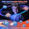 NWLAEWR Flying Orb Ball Toy, 2026 Upgrade Hand Controlled Hover Ball with LED Lights, 360 Rotating Boomerang Globe, Cool Mini Drone, Ideal Birthday&Christmas Gift for Boys Girls-Blue & Red view 2