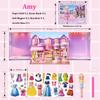 OSQI Magnetic Dress Up Dolls for Girls - Paper Doll Dress Up Game Stickers - 35 Piece Roleplay Magnetic Travel Playset, with 3D Store Wardrobe Game Scene, Paper Dolls for Girls Ages 4-7 (Amy) view 3