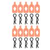 NOENNULL 10 Pcs RC Body Clips Lightweight Heavy Duty Right Angle R Pins Fit Axial 1/24 SCX24 AXI206000 RC Car (Orange) view 1