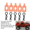 NOENNULL 10 Pcs RC Body Clips Lightweight Heavy Duty Right Angle R Pins Fit Axial 1/24 SCX24 AXI206000 RC Car (Orange) view 2