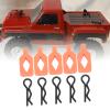 NOENNULL 10 Pcs RC Body Clips Lightweight Heavy Duty Right Angle R Pins Fit Axial 1/24 SCX24 AXI206000 RC Car (Orange) view 4