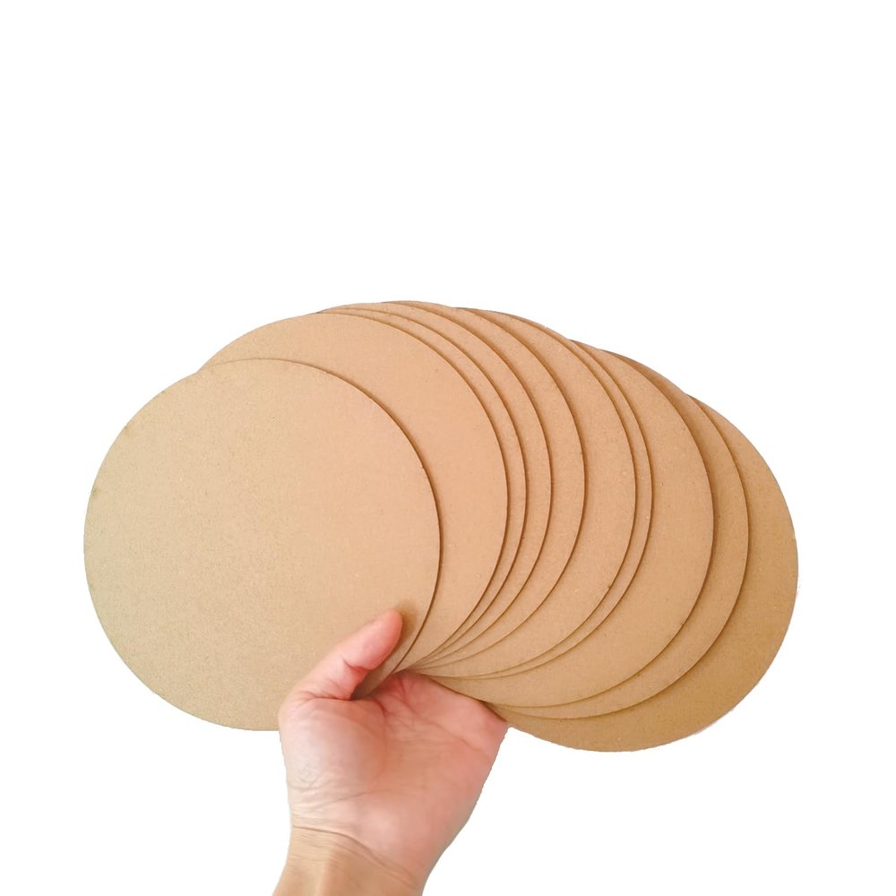 3-Layer 2-3MM Thickness Handmade Cardboard Plates, Drawing, Painting, Artworks, Pack of 50 (diameter:4")