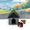 3D Printed Dog with Dog House, Articulated Labrador Retriever, Husky,German Shepperd,Golden Retriever Collie, Border Collie, Australian Shepherd Toy (Collie, Gray and Black Doghouse) view 1