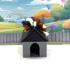 3D Printed Dog with Dog House, Articulated Labrador Retriever, Husky,German Shepperd,Golden Retriever Collie, Border Collie, Australian Shepherd Toy (Collie, Gray and Black Doghouse) view 2