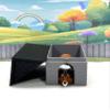 3D Printed Dog with Dog House, Articulated Labrador Retriever, Husky,German Shepperd,Golden Retriever Collie, Border Collie, Australian Shepherd Toy (Collie, Gray and Black Doghouse) view 4