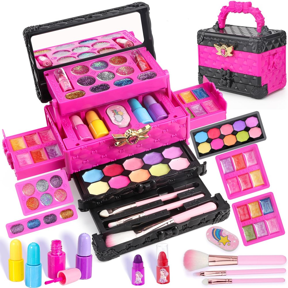 IMAGICTOWN Kids Makeup Sets for Girls 5-8 - Non-Toxic Play Makeup Kit for Toddlers 3-4 - Maquillaje para Nias - Girls Makeup Kit Age 4-6 - Perfect Toddler Makeup Set