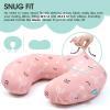 BROLEX Baby Nursing Pillow Covers: 2-Pack Soft Slipcovers for Breastfeeding Pillows - Comfortable Fabric, Fits Standard Nursing Pillows for Boys & Girls - Pink Arrow view 2