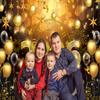 2026 Happy New Year Banner Backdrop 8x6FT Black and Gold Fireworks New Years Eve Photography Background for NYE Decorations 2026 New Years Eve Party Supplies NYE Party Favor view 3