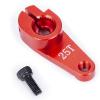 WEFEINO 2Pcs 25T Servo Horn 15mm 18.5mm Metal 25 Teeth Steering Servo Arm Compatible with 1/10 RC Off-Road Crawler Drift Racing Car (15mm 25T) view 2