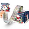 Christmas Money Box for Cash Gift Pull, Money Holder Cash Gift for Kids Adults, DIY Fun Holiday Cash Box, Surprise Gift Box for Parents, Lovers and Friends, Includes 50Pcs Transparent Bags (Blue) view 1