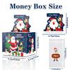 Christmas Money Box for Cash Gift Pull, Money Holder Cash Gift for Kids Adults, DIY Fun Holiday Cash Box, Surprise Gift Box for Parents, Lovers and Friends, Includes 50Pcs Transparent Bags (Blue) view 2