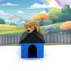 3D Printed Dog with Dog House, Articulated Labrador Retriever, Husky,German Shepperd,Golden Retriever Collie, Border Collie, Australian Shepherd Toy (Labrador Retriever, Blue and Black Doghouse) view 2