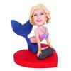 Custom Bobbleheads Happy Mermaid Beauty Toy for Private Collectibles Sculpture 4.4inches Handmade Clay bobbleheads view 1