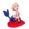 Custom Bobbleheads Happy Mermaid Beauty Toy for Private Collectibles Sculpture 4.4inches Handmade Clay bobbleheads view 2