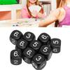 20Pcs Black 6 Sided Number Dice, Round Corner Polyhedral Dice, Polyhedral Role Playing for Numeral Teaching Board Games, DND RPG Wow Table Games (16mm) view 4