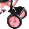 Keenso Children Tricycle Adjustable Push Handle Tricycle, Balance Wheel for Toddlers Learning Driving Skills, Suitable for Children (Pink view 3