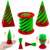 3 Packs Impossible Cone,Spiral Cone Fidget Toy Impossible Pyramid Passthrough Toy,3D Printed Spiral Cone Fidget Toy,Mini Vortex Thread Illusion Desktop Deco Souvenir Gift for Anxiety Relaxing view 1