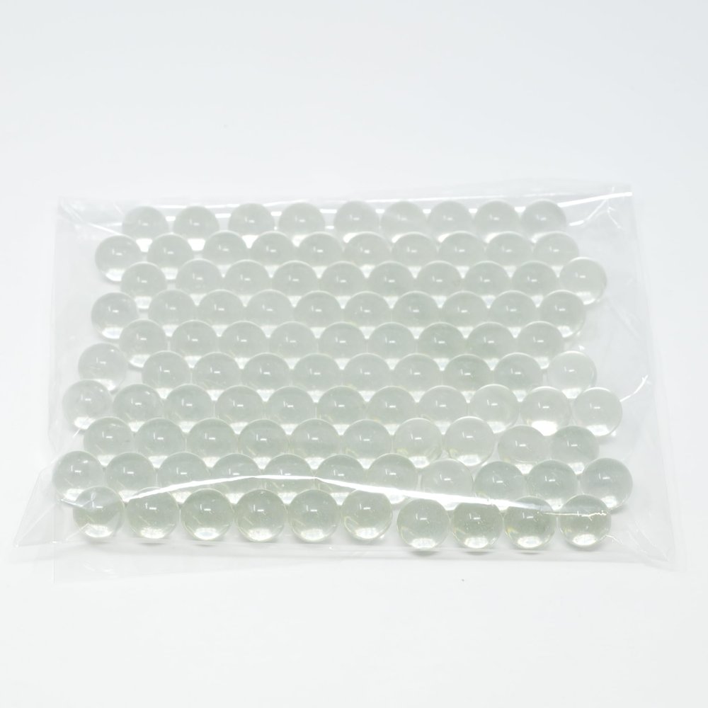 100 Pieces Clear Glass Marbles 0.7 inch (17 mm) Clear
