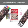 American Mahjong Game Set, 166 White Tiles, 4 All-in-One Color Rack/Pushers,Mahongg Tile Set, Printed Carrying Bag,Mahjong Mat,Mahjong Game Table Mat,31.5"x31.5" Green Rubber Anti-Slip Playmat view 4