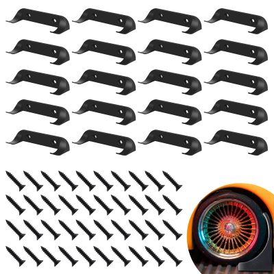 Car Display Wall Mount Firm Display Cars by Wheels on Wall Vertical Car-Display Bracket Easy-to-Install Hanging Cars Display Rack Space-Saving Car Model Holder for Car Enthusiasts, Black (20 kit)