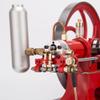 URFunModel Retro Engine Model Kit for Adults, 4-Stroke Water-Cooled Mini Engine Kit That Run, Stationary Horizontal Mill Metal Engine Motor Model, Ancient Engine Generator Gift -RTR view 4