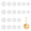 20 PCS Piggy Bank Stopper, 5 Sizes Rubber Cover, Round, White view 1