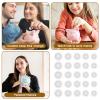 20 PCS Piggy Bank Stopper, 5 Sizes Rubber Cover, Round, White view 3