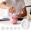 20 PCS Piggy Bank Stopper, 5 Sizes Rubber Cover, Round, White view 4