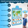 Electronic Interactive Double-Sided Alphabet Wall Chart, Talking ABC & 123 & Music & Learning Poster, Educational Toddlers Toys for Ages 3-4 Kids Gift, Best for Preschool Boys & Girls(Blue) view 3