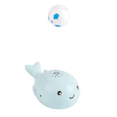 JTLB Electric Whale Floating Ball Toy Dolphin Blow Game for Kids Balancing Blow Games (Blue)