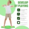 Seenelling Maze Balance Board for Kids Plastic Wobble Rocker Balance Board with Mini Balls Load 220lb Balance Game with Handles for Toddler Balancing Exercise Equipment Game, 24.5 x 11.8 Inch (Green) view 4