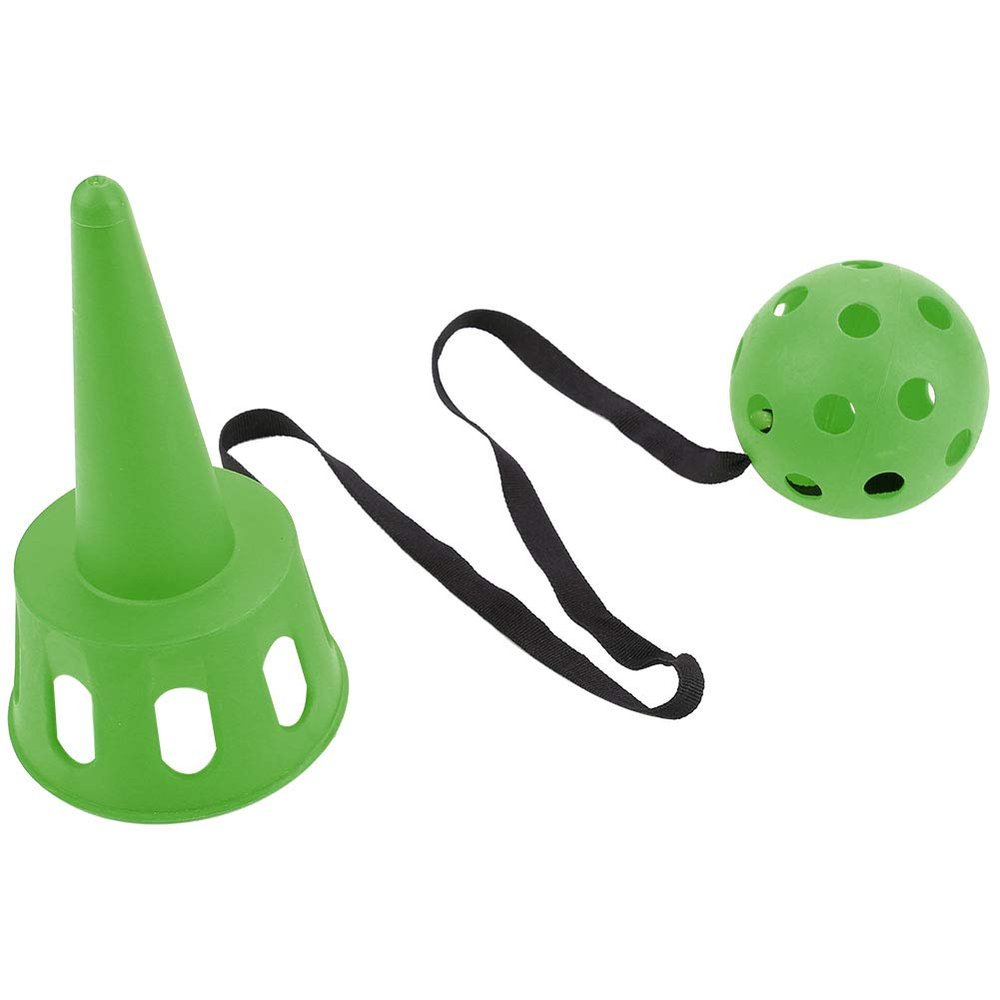 Children Throw and Catching Balls Game Toy Plastic Kids Sports Interactive Toys (Green)