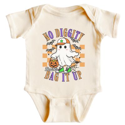 CAOMP Halloween Ghost Shirt for Youth Toddler Baby Bodysuit No Diggity Bout to Bag It Up Kids T-Shirt Pink 18M #7