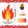 8 Pcs Fire Balloons,32 Inch Fire Truck Birthday Party Supplies Large Flame Balloons Aluminum Foil Fire Decorations view 2