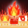 8 Pcs Fire Balloons,32 Inch Fire Truck Birthday Party Supplies Large Flame Balloons Aluminum Foil Fire Decorations view 3