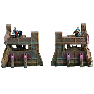 Forward Guard Corner Bunkers Miniature Terrain for Wargames and RPGs 28/32mm Scale