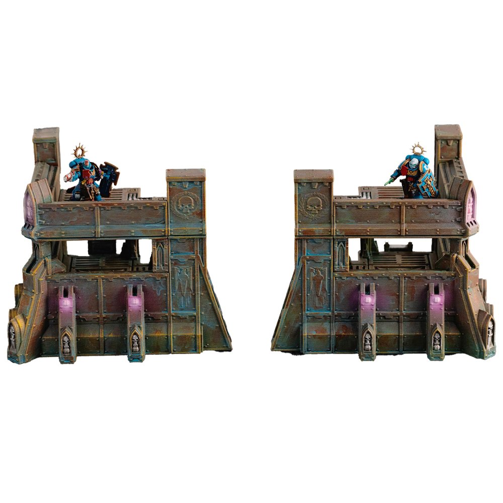 Forward Guard Corner Bunkers Miniature Terrain for Wargames and RPGs 28/32mm Scale