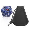 1 die Metal D20 DND Dice - Dragon Scale Metallic 20 Sided Giant Polyhedral Dice,35mm Large Dragon Eye Metal D&D Dice for Dungeons and Dragon Tabletop Game(Blue Glitter Dragon Scale) view 4