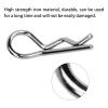 Nurnesy 60PCS RC Car Body Clip 12mm Length 0.6mm Dia Easy Removal Installation Universal for 1/16 1/18 RC Car (Silver) view 3